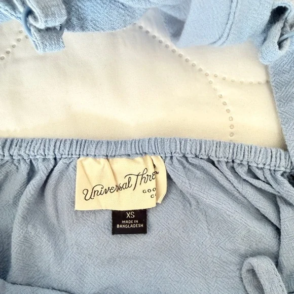 Universal Thread Pale Blue Button-Front Spaghetti Strap Midi Dress - Picture 4 of 4